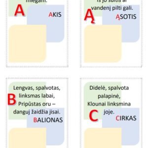 Abėcėlės dvieilių kortelės
