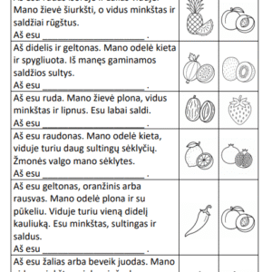 Kas aš? Vaisiai ir uogos